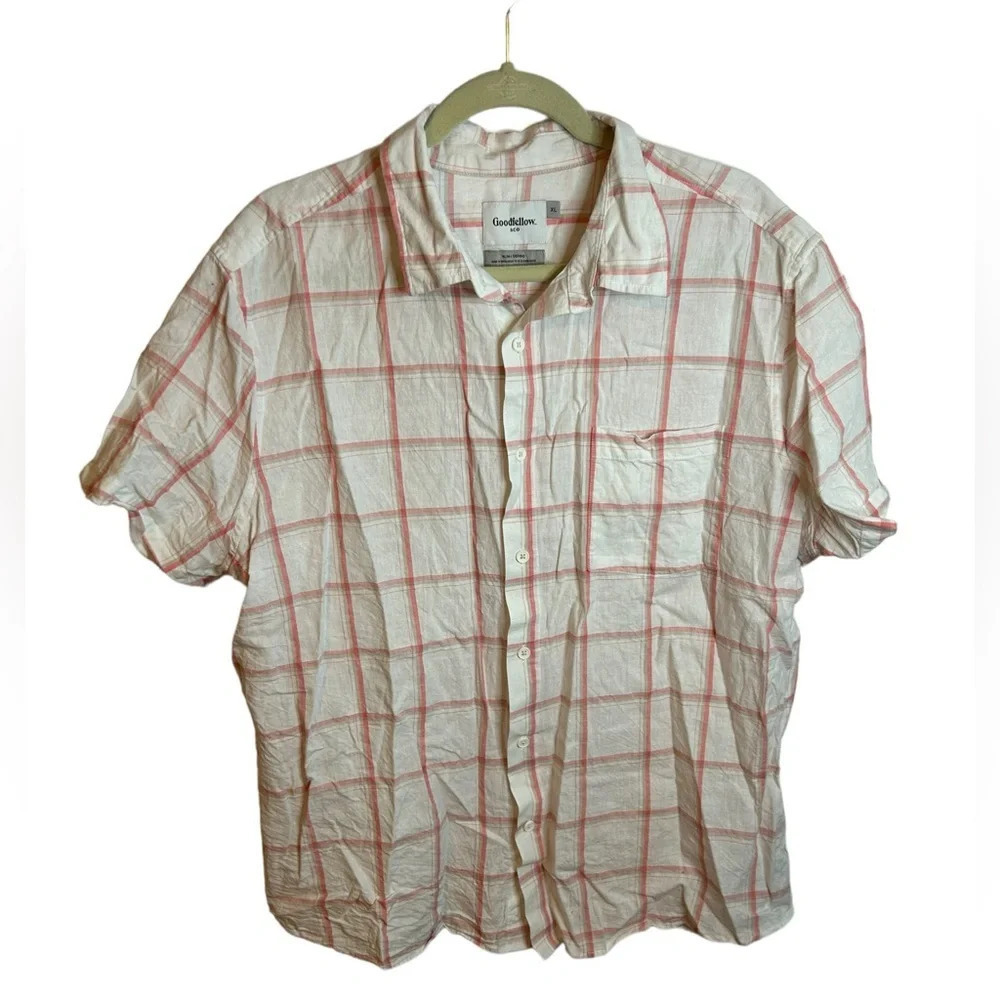 GOODFELLOW MENS LINEN BUTTON FRONT SHIRT
